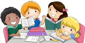 Gambar 4 murid sedang belajar.